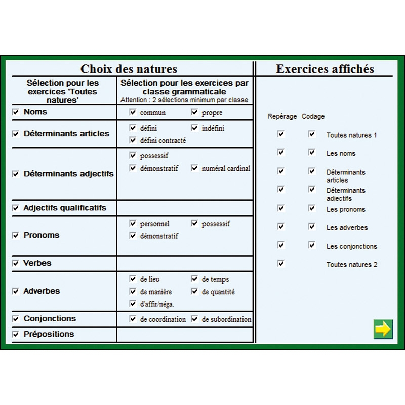 Exercice Nature Des Mots Cm1 Avec Correction Logiciel Quizztop • Nature des mots et fonctions CM1