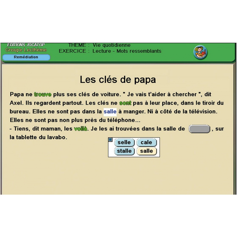LOGICIEL LECTHÈME DE LA LECTURE À L'ÉCRITURE CM LOGICIEL LECTHÈME DE LA LECTURE À L'ÉCRITURE CM