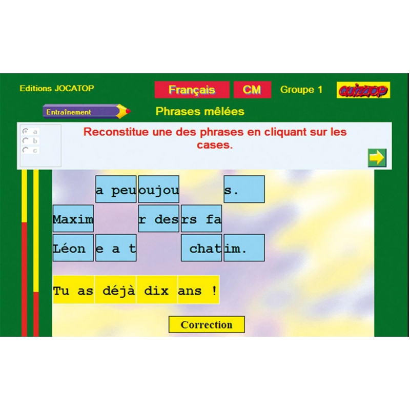 LOGICIEL QUIZZTOP LECTURE NIVEAU 2 CM LOGICIEL QUIZZTOP LECTURE NIVEAU 2 CM