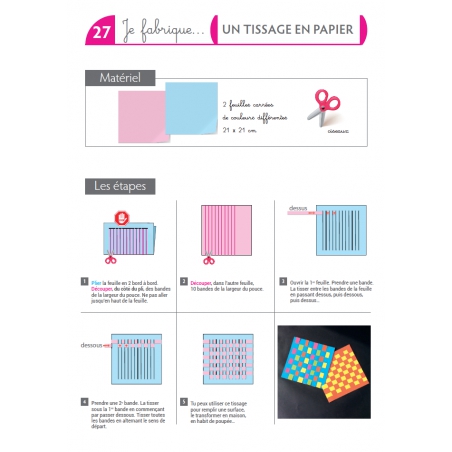 Je fabrique un tissage en papier - 1Développer l’autonomie – Technologie – CP, CE1, CE2 – Ressources pédagogiques – JOCATOP