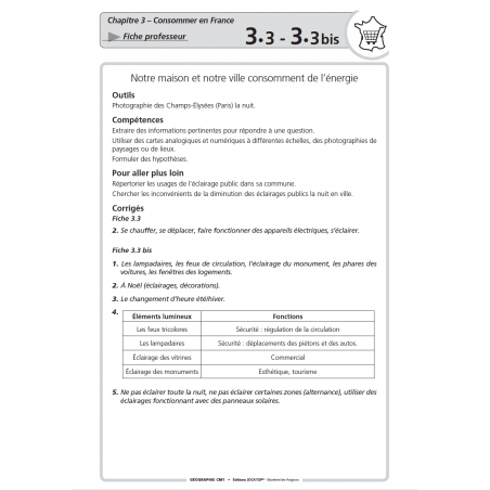 Extrait du fichier Enseigner la géographie – Géographie – CM1 – Mallette pédagogique PE – JOCATOP Extrait du fichier Enseigner la géographie – Géographie – CM1 – Mallette pédagogique PE – JOCATOP