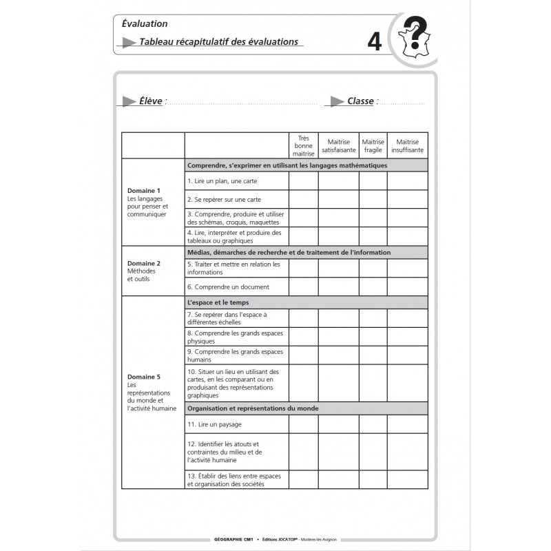 Extrait du fichier Enseigner la géographie – Géographie – CM1 – Mallette pédagogique PE – JOCATOP Extrait du fichier Enseigner la géographie – Géographie – CM1 – Mallette pédagogique PE – JOCATOP