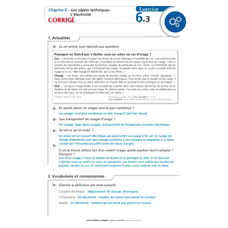 Fiche exercice avec corrigéDévelopper une démarche scientifique – Sciences – CE2 – Dossier pédagogique – JOCATOP