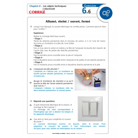Fiche exercice avec corrigéDévelopper une démarche scientifique – Sciences – CE2 – Dossier pédagogique – JOCATOP