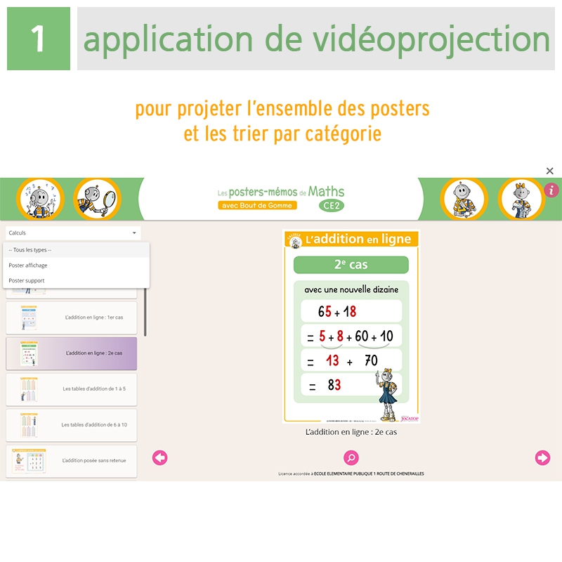 Les posters-mémos de Maths CE2 avec Bout de Gomme