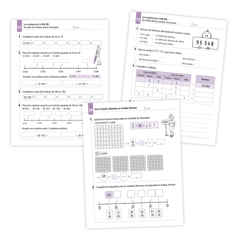 Numération – Mathématiques CM1 – Cahier d’exercices Je réussis en numération avec Bout de Gomme – JOCATOP