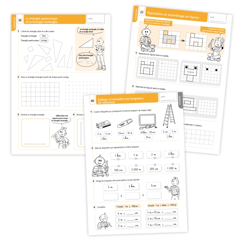 Travailler la géométrie et les mesures en CE1 avec Bout de Gomme
