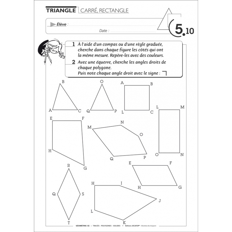 Exercice Polygone Ce2 Avec Correction Tracés, polygones, solides • CE2