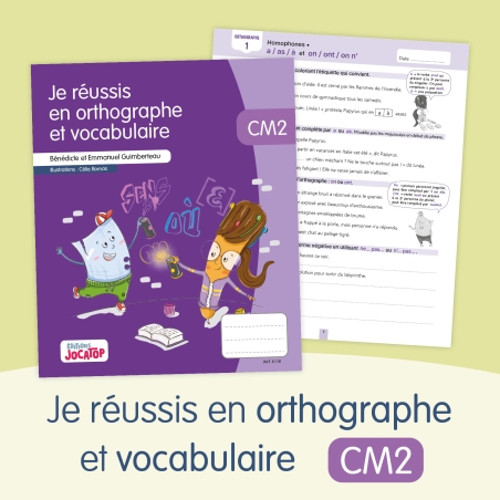 Orthographe et vocabulaire CM2 – Cahier d'exercices – JOCATOP