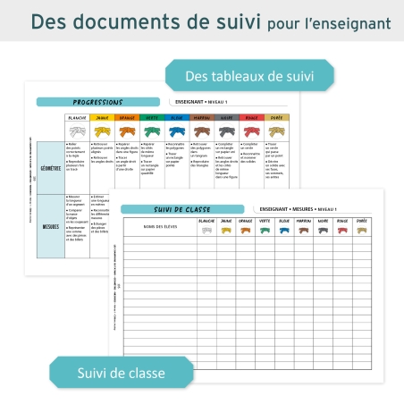 Classeur géométrie & mesures pour la classe de CE1